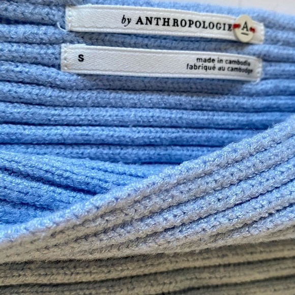 Anthropologie - Kendall cropped boatneck ribbed sweater Sky Blue - Picture 5 of 8